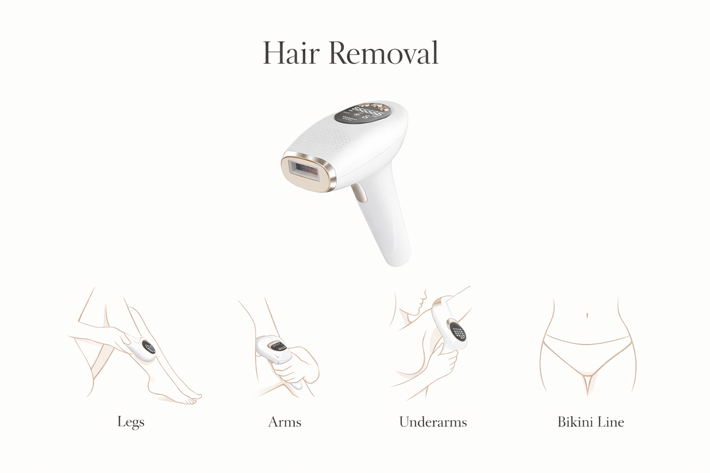 IceGlow IPL Hair Removal Device – At-Home Painless Laser Hair Removal System with Ice Cooling Technology, 999,999 Flashes & 9 Energy Levels for Full Body Use