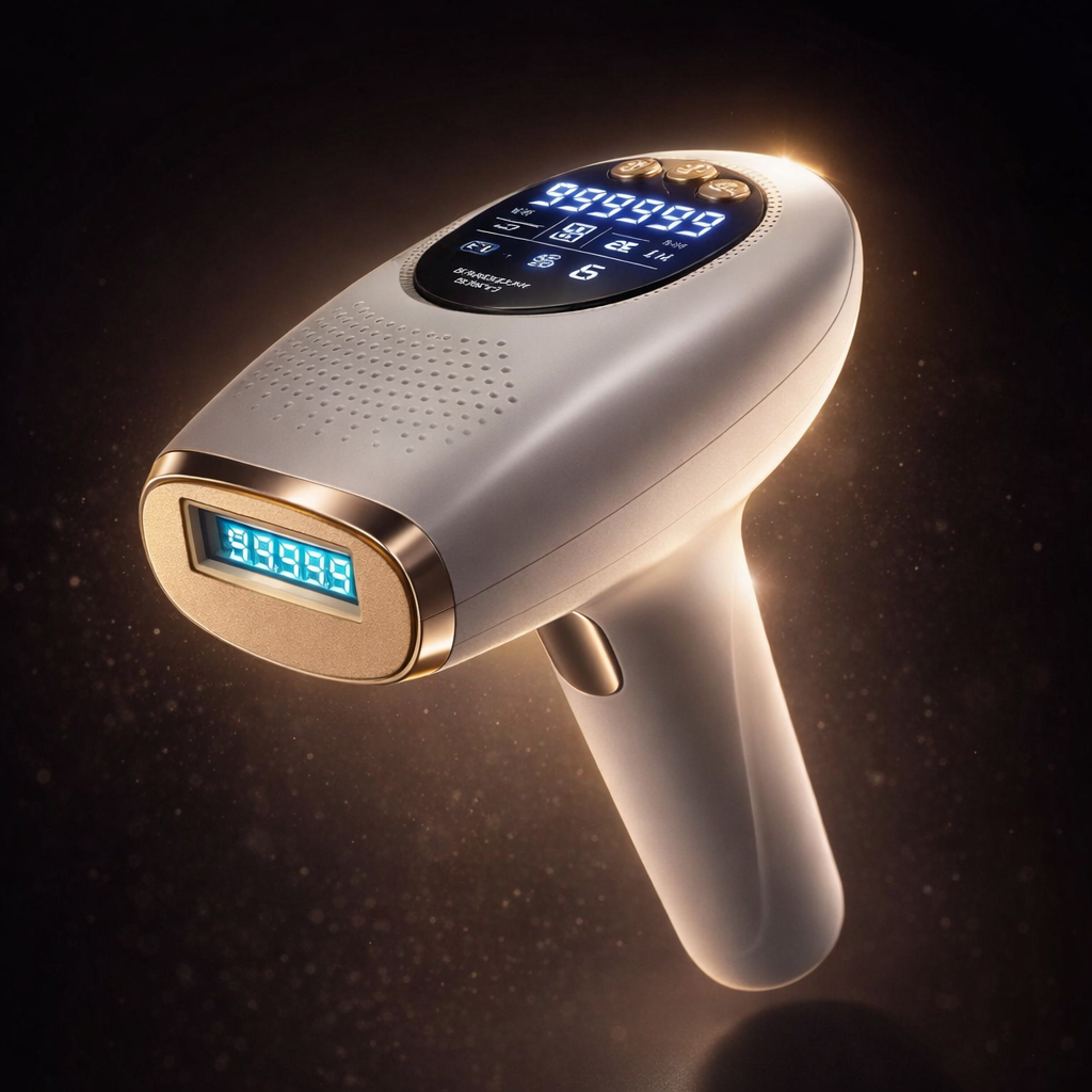 IceGlow IPL Hair Removal Device – At-Home Painless Laser Hair Removal System with Ice Cooling Technology, 999,999 Flashes & 9 Energy Levels for Full Body Use