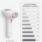 IPL hair removal device 9 adjustable energy intensity levels