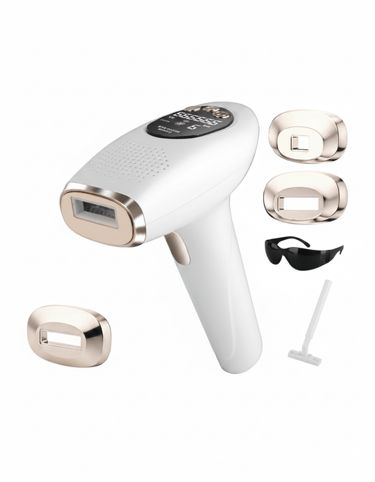 LumeGlow IPL hair removal device front view for at home permanent hair reduction