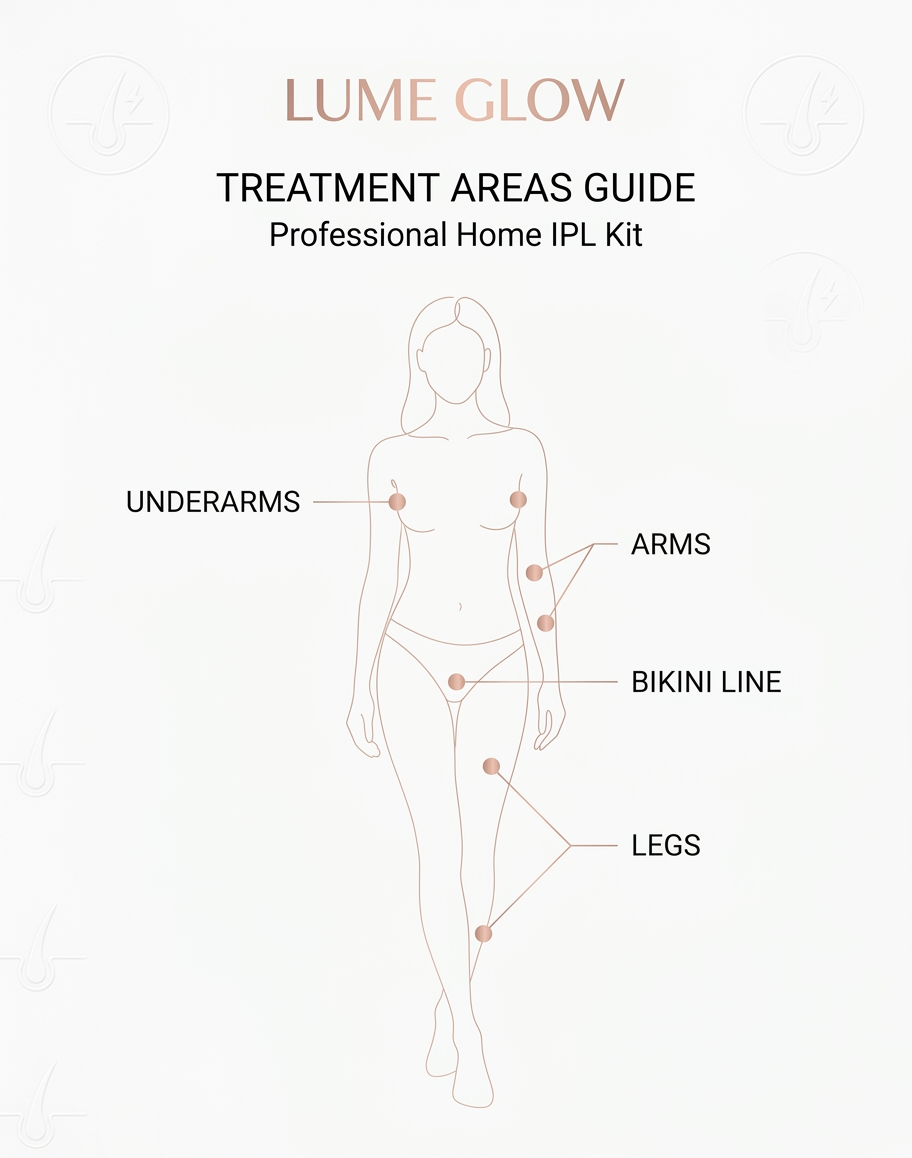 IPL hair removal full body treatment areas legs underarms bikini