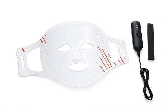 LumeGlow LED face mask with red light therapy for an at-home skincare routine and healthy looking skin